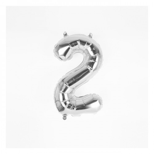 Μπαλόνι Ασημένιο Νούμερο 2 (16'')