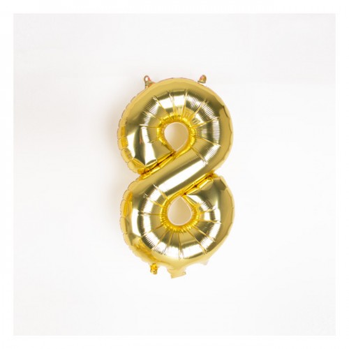 Μπαλόνι Χρυσό Νούμερο 8 (16'')