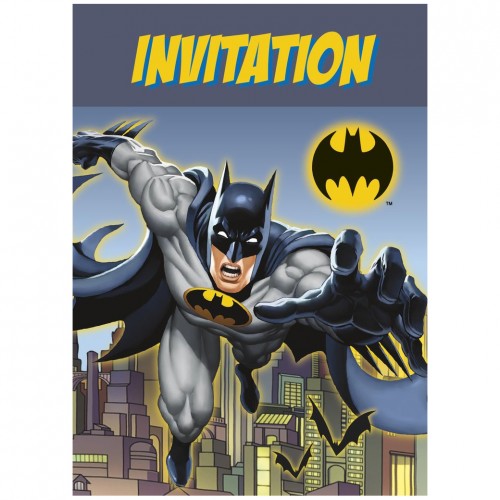 Προσκλητήρια Με Φάκελο Batman 8pcs 