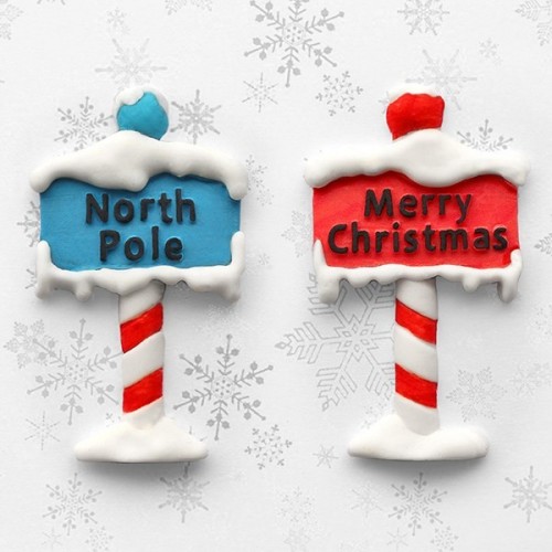 Καλούπι Σιλικόνης Χριστουγεννιάτικες Ταμπέλες Βόρειος Πόλος της Katy Sue 