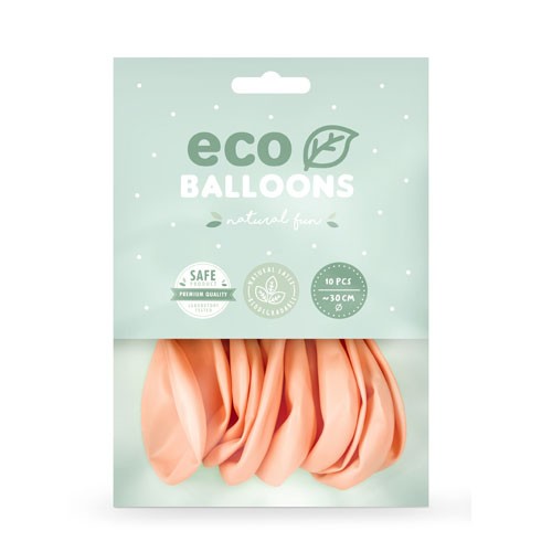 Οικολογικά Μπαλόνια Σομόν Ροδακινί 10pcs