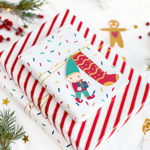 Κάρτες-Ετικέτες Δώρων Gingerbread & Ξωτικά PartyDeco