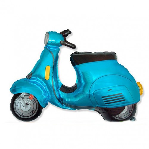 Μεταλλικό Μπαλόνι Γαλάζια Βέσπα (100x70cm)