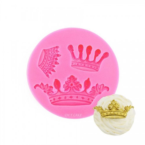 Καλούπι Σιλικόνης Τρία Στέμματα Κορώνες Crown Silicone Mold N.Y. Cake