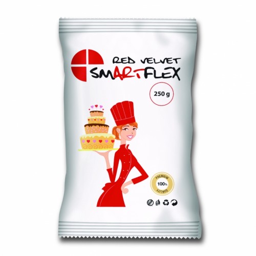 Κόκκινη Ζαχαρόπαστα Βανίλια SmartFlex Red Velvet 250gr 