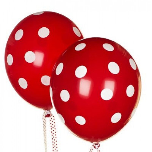 abcJoy κόκκινα πουά μπαλόνια