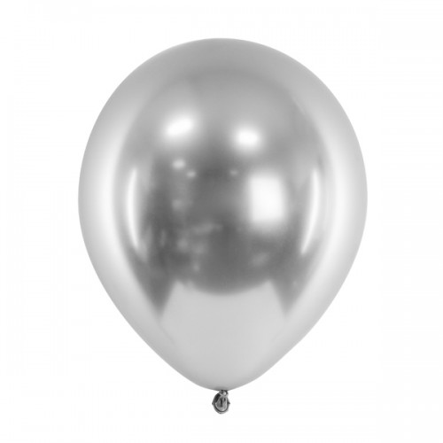 Glossy Περλέ Μπαλόνια Ασημί