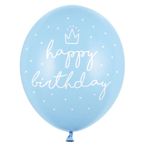 Σετ Μπαλόνια Γενεθλίων Γαλάζια Happy Birthday