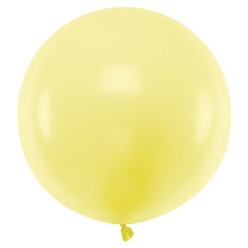 Jumbo Στρογγυλό Μπαλόνι Παστέλ Κίτρινο PartyDeco
