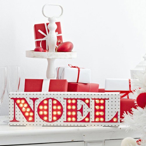 Χριστουγεννιάτικη Φωτιζόμενη Πινακίδα NOEL - Talking Tables