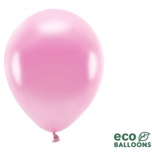 Οικολογικά Μπαλόνια Μεταλλικά Ροζ 10pcs