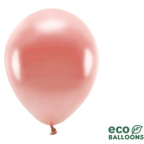Οικολογικά Μπαλόνια Μεταλλικά Ροζ Χρυσό 10pcs