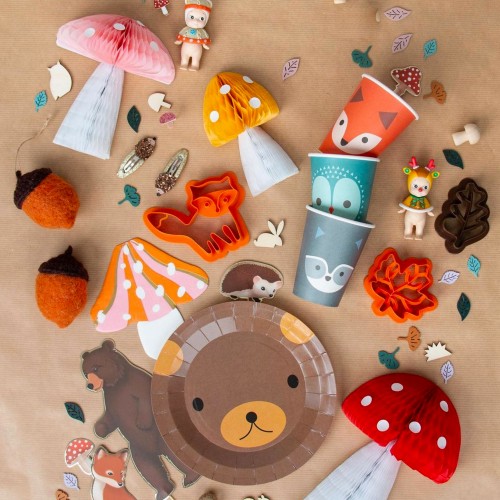 Χάρτινα Ποτήρια Ζώα Του Δάσους