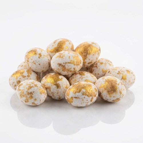 Λευκά Αυγουλάκια Με Χρυσό Γεμιστά με Πραλίνα 200γρ