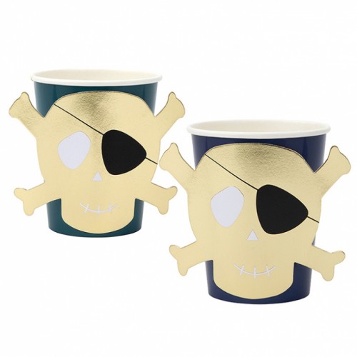 Ποτήρια Πειρατική Νεκροκεφαλή Pirates Bounty Cups Meri Meri