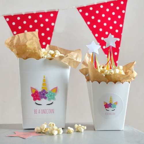 Λευκά Χάρτινα Popcorn Boxes-Κουτιά Για Ποπ Κορν και Γλυκά