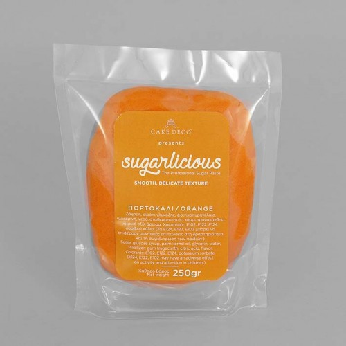 Ζαχαρόπαστα Sugarlicious Πορτοκαλί 250gr