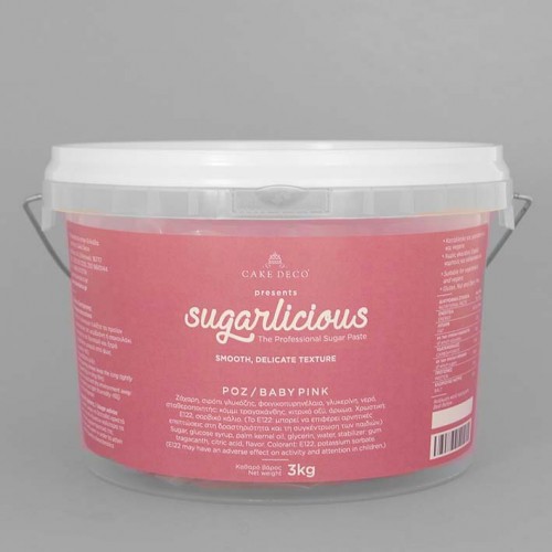 Ζαχαρόπαστα Sugarlicious Ροζ-Baby Pink 3Kg