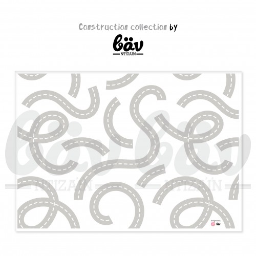 Χάρτινα Σουπλά Φαγητού Δρόμος Construction-Βαν Ντιζάιν