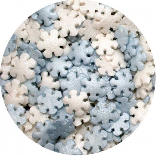 Sprinklicious Λευκές Γαλάζιες Χιονονιφάδες Κας Κας Mix 130gr