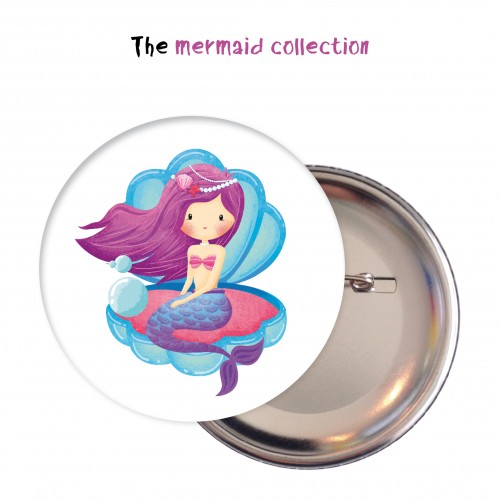 Κονκάρδες Γοργόνα Mermaid Under The Sea Party Pins Για Δώρα Και Party Favors