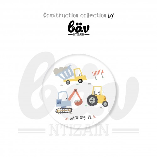 Αυτοκόλλητα Μπουλντόζα Construction Για Σακουλάκια Και Δώρα