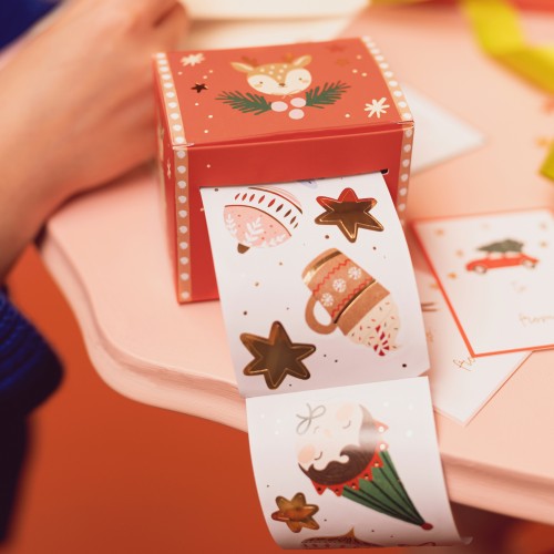 Ρολό Χριστουγεννιάτικα Αυτοκόλλητα Merry Christmas-Party Deco