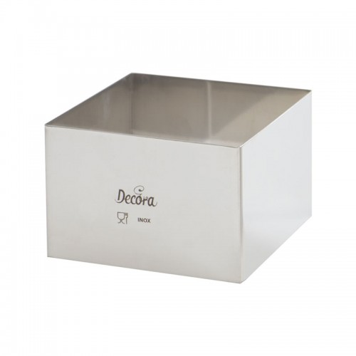 Τετράγωνη INOX Φόρμα Τσέρκι 20x6-Decora