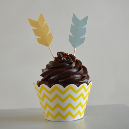 Cupcake Toppers Ινδιάνικα Βέλη Για Αγόρι Hand Made by Ministry Of Art (6pcs)