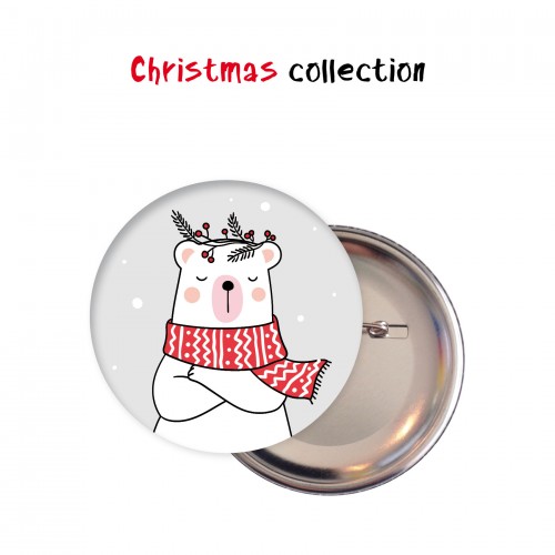 Χριστουγεννιάτικη Κονκάρδα Αρκούδος-Xmas Pins Για Δώρα Και Party Favors